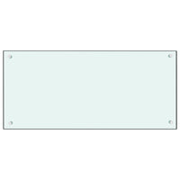 Paraschizzi per Cucina Bianco 90x40 cm in Vetro Temperato 249457