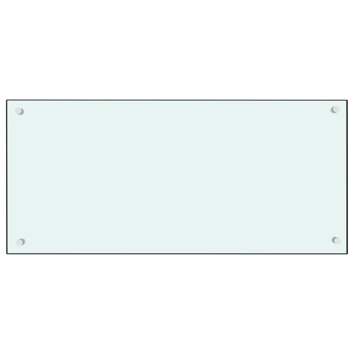 Paraschizzi per Cucina Bianco 90x40 cm in Vetro Temperato 249457