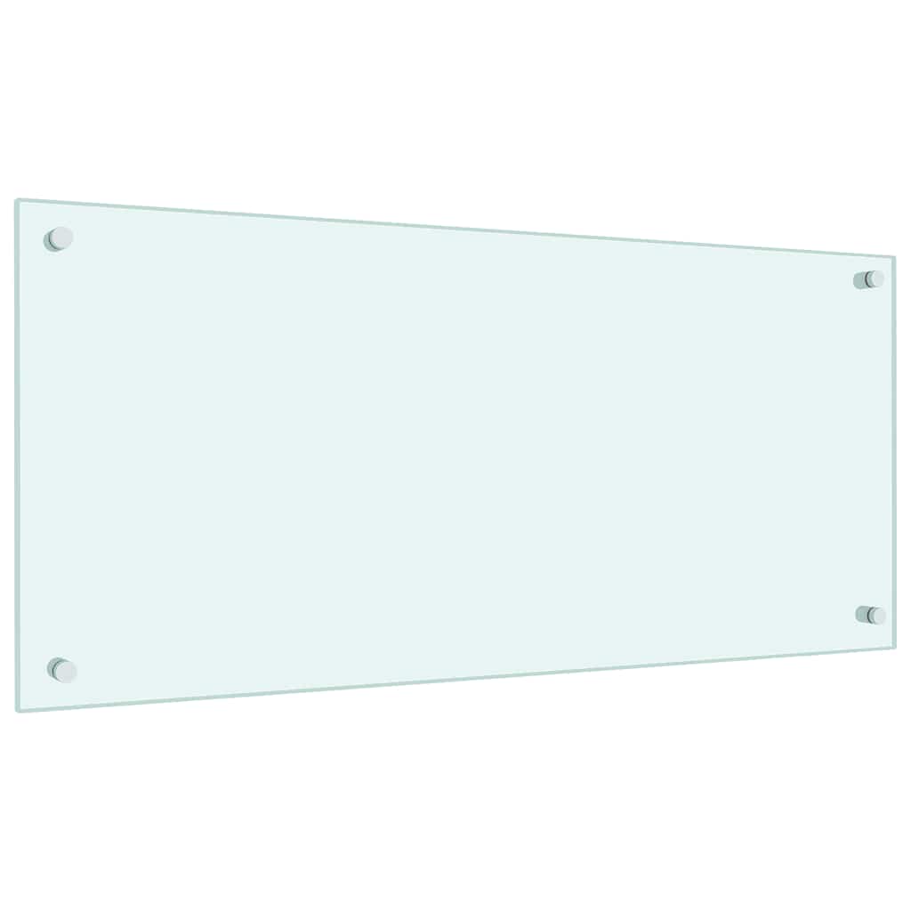 Paraschizzi per Cucina Bianco 90x40 cm in Vetro Temperato 249457