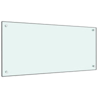 Paraschizzi per Cucina Bianco 90x40 cm in Vetro Temperato 249457