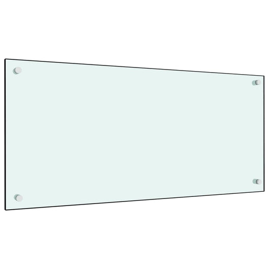 Paraschizzi per Cucina Bianco 90x40 cm in Vetro Temperato 249457