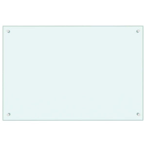 Paraschizzi per Cucina-Protezione parete cucina Bianco 90x60 cm in Vetro Temperato