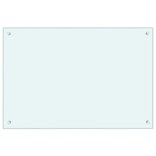 Paraschizzi per Cucina-Protezione parete cucina Bianco 90x60 cm in Vetro Temperato