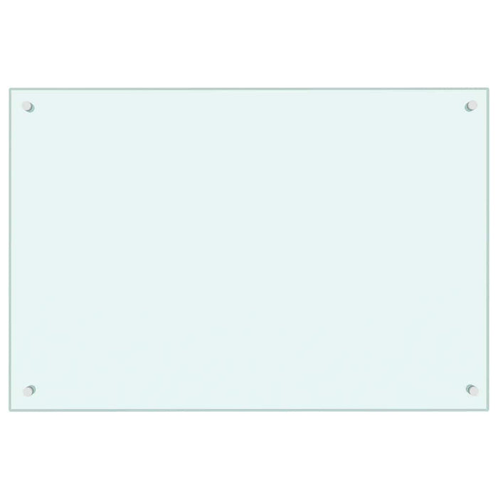 Paraschizzi per Cucina-Protezione parete cucina Bianco 90x60 cm in Vetro Temperato
