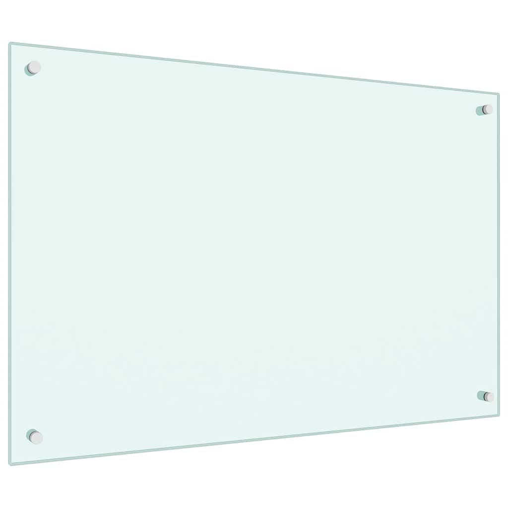 Paraschizzi per Cucina-Protezione parete cucina Bianco 90x60 cm in Vetro Temperato