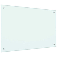 Paraschizzi per Cucina-Protezione parete cucina Bianco 90x60 cm in Vetro Temperato