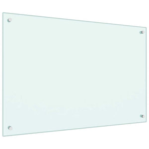 Paraschizzi per Cucina-Protezione parete cucina Bianco 90x60 cm in Vetro Temperato