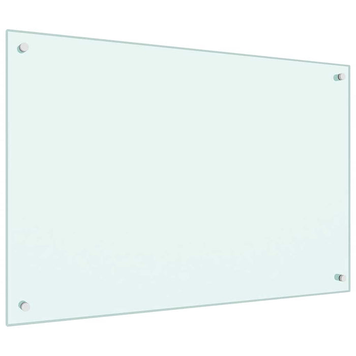 Paraschizzi per Cucina-Protezione parete cucina Bianco 90x60 cm in Vetro Temperato