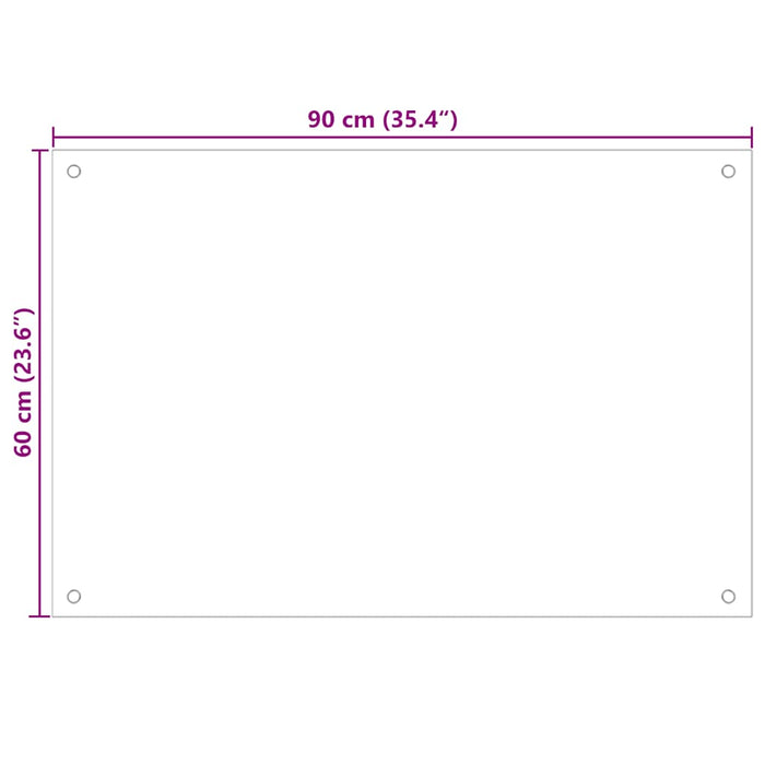 Paraschizzi per Cucina Bianco 90x60 cm in Vetro Temperato 249459