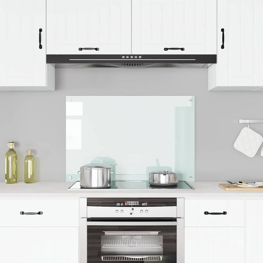 Paraschizzi per Cucina Bianco 90x60 cm in Vetro Temperato 249459