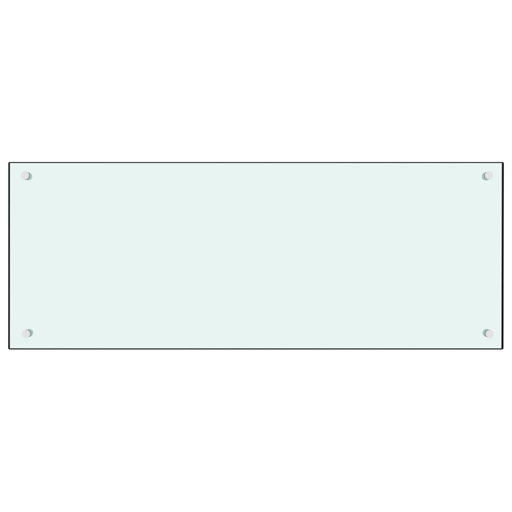 Paraschizzi per Cucina Bianco 100x40 cm in Vetro Temperatocod mxl 127042