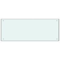 Paraschizzi per Cucina-Protezione parete cucina Bianco 100x40 cm in Vetro Temperato