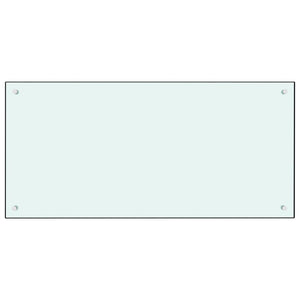 vidaXL Paraschizzi per Cucina Bianco 100x50 cm in Vetro Temperato