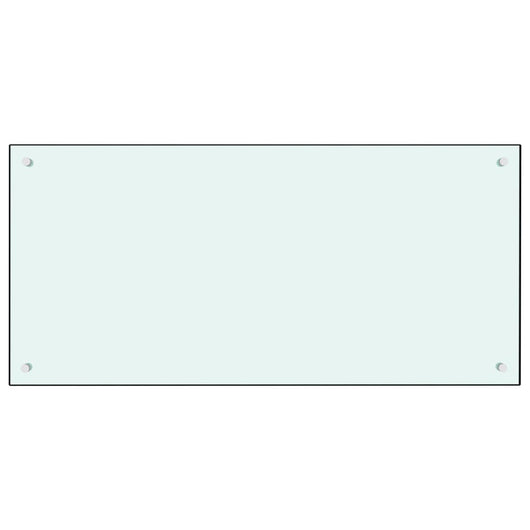 Paraschizzi per Cucina-Protezione parete cucina Bianco 100x50 cm in Vetro Temperato
