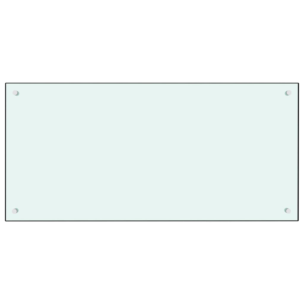 Paraschizzi per Cucina Bianco 100x50 cm in Vetro Temperato 249461