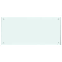 Paraschizzi per Cucina Bianco 100x50 cm in Vetro Temperato 249461
