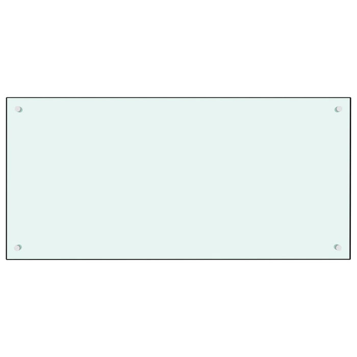 Paraschizzi per Cucina Bianco 100x50 cm in Vetro Temperato 249461