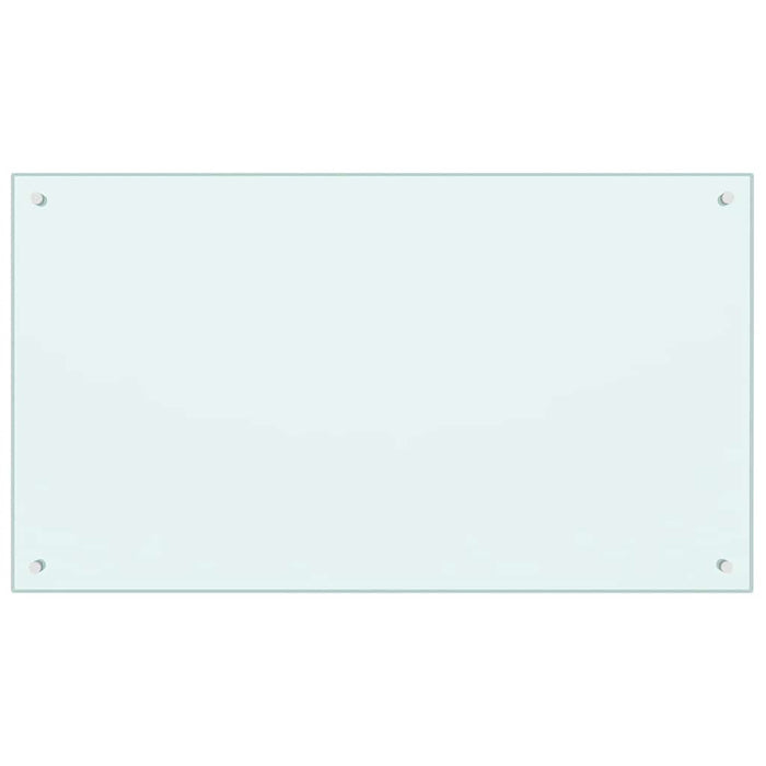 Paraschizzi per Cucina Bianco 100x60 cm in Vetro Temperato cod mxl 78694