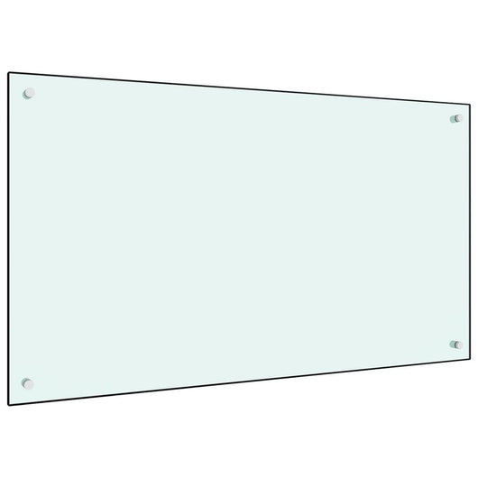 Paraschizzi per Cucina Bianco 100x60 cm in Vetro Temperato 249462