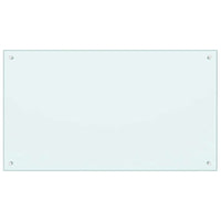 Paraschizzi per Cucina-Protezione parete cucina Bianco 100x60 cm in Vetro Temperato