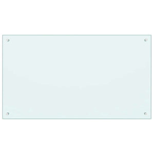 Paraschizzi per Cucina-Protezione parete cucina Bianco 100x60 cm in Vetro Temperato