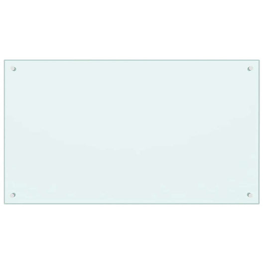 Paraschizzi per Cucina-Protezione parete cucina Bianco 100x60 cm in Vetro Temperato