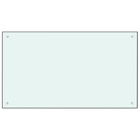 Paraschizzi per Cucina Bianco 100x60 cm in Vetro Temperato 249462