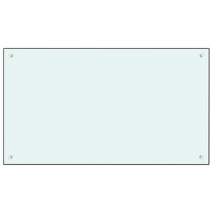 Paraschizzi per Cucina Bianco 100x60 cm in Vetro Temperato 249462