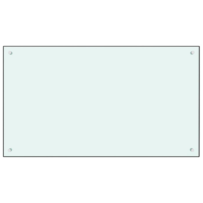 Paraschizzi per Cucina Bianco 100x60 cm in Vetro Temperato 249462