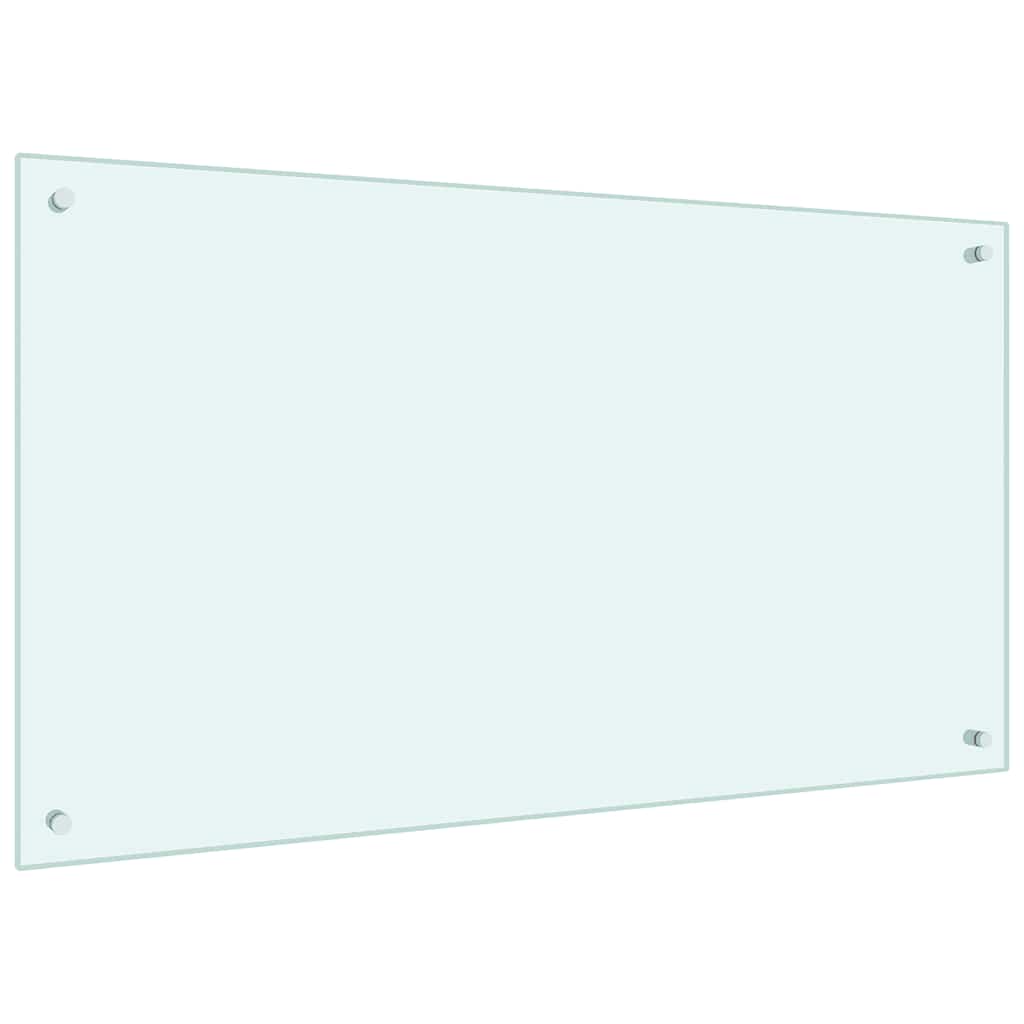 Paraschizzi per Cucina Bianco 100x60 cm in Vetro Temperato 249462