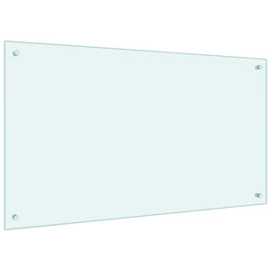 Paraschizzi per Cucina Bianco 100x60 cm in Vetro Temperato 249462