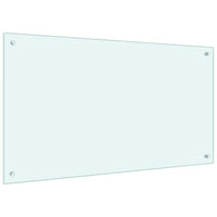 Paraschizzi per Cucina-Protezione parete cucina Bianco 100x60 cm in Vetro Temperato