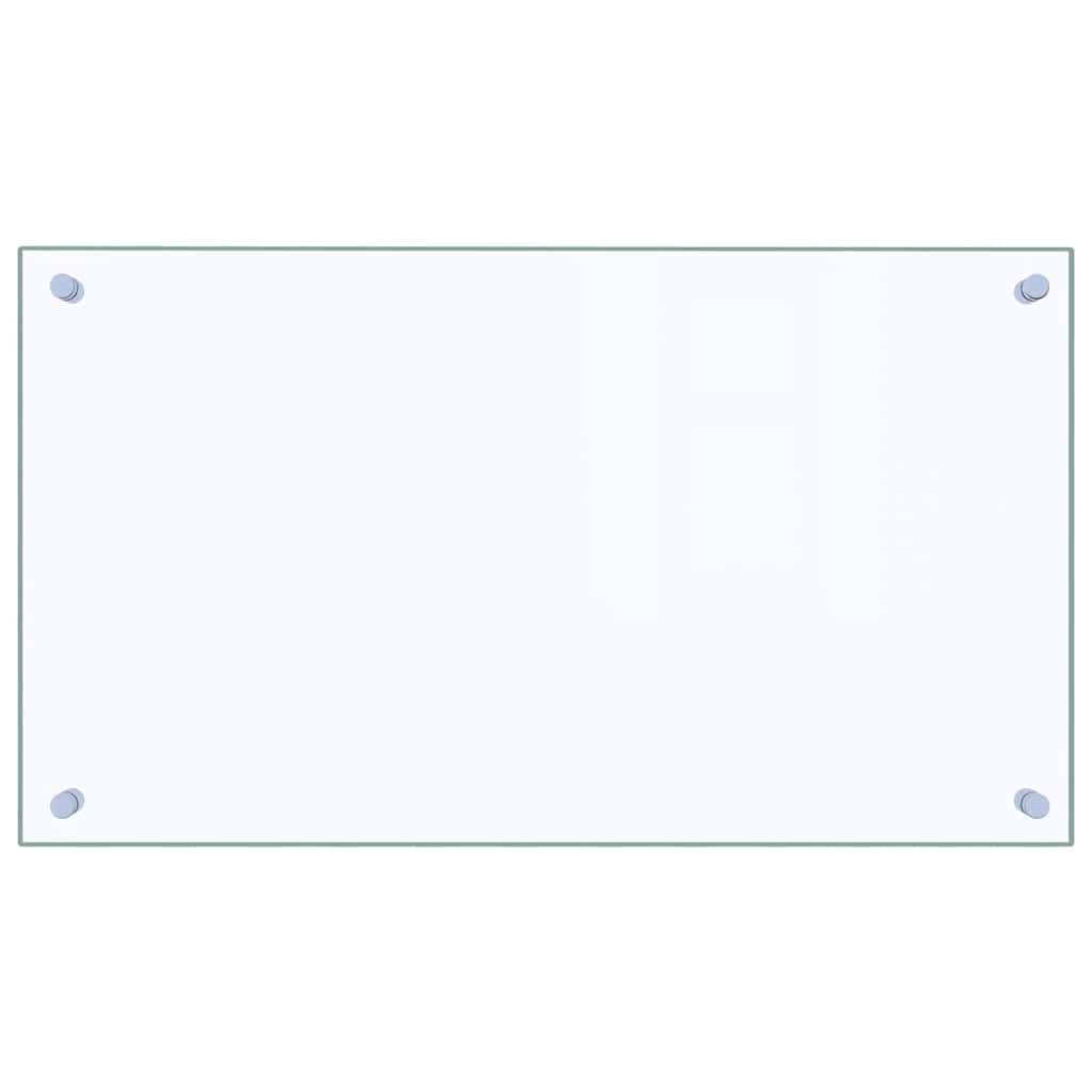 Paraschizzi per Cucina Trasparente 70x40 cm in Vetro Temperatocod mxl 79124