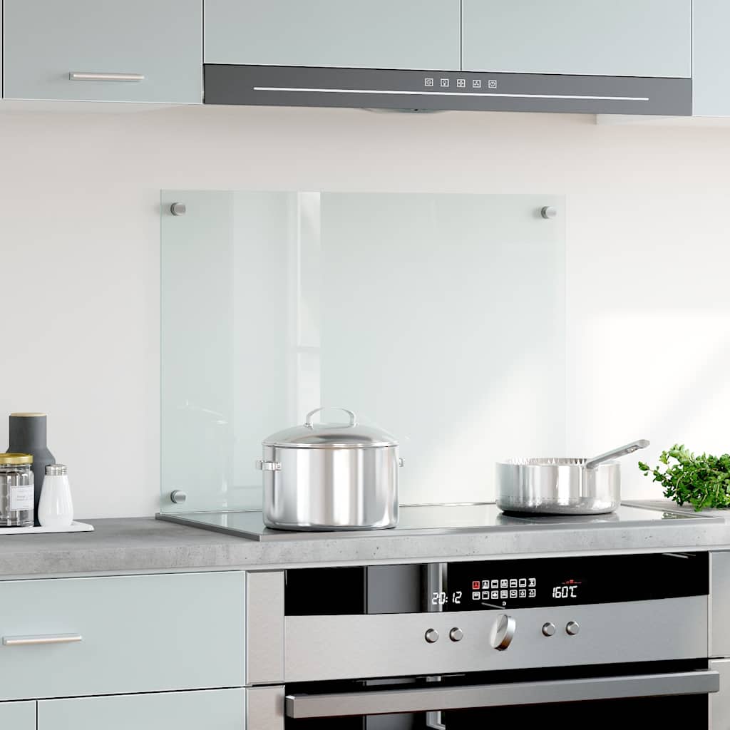 Paraschizzi per Cucina Trasparente 70x50 cm in Vetro Temperatocod mxl 103060
