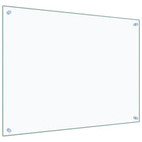 Paraschizzi per Cucina Trasparente 80x60 cm in Vetro Temperato 249471