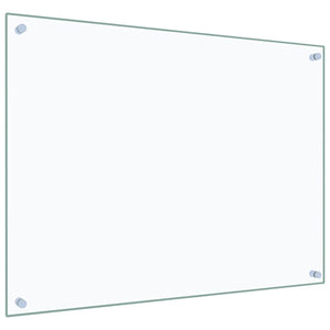 Paraschizzi per Cucina Trasparente 80x60 cm in Vetro Temperato 249471