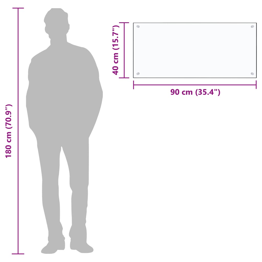 Paraschizzi per Cucina Trasparente 90x40 cm in Vetro Temperato 249472