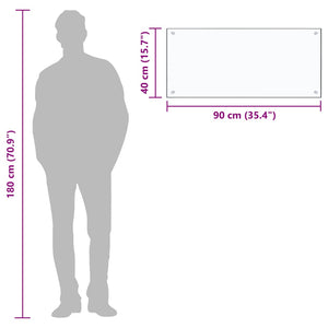 Paraschizzi per Cucina Trasparente 90x40 cm in Vetro Temperato 249472