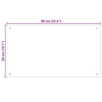 Paraschizzi per Cucina Trasparente 90x50 cm in Vetro Temperato 249473