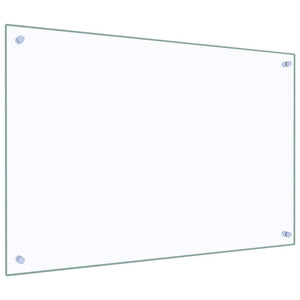 Paraschizzi per Cucina-Protezione parete cucina Trasparente 90x60 cm in Vetro Temperato