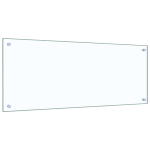 Paraschizzi per Cucina Trasparente 100x40 cm in Vetro Temperato