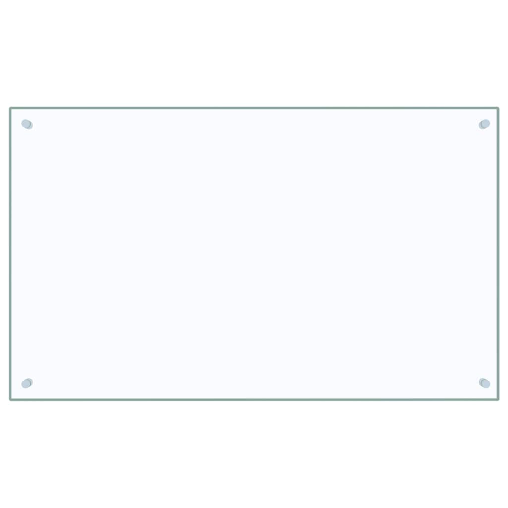 Paraschizzi per Cucina Trasparente 100x60 cm in Vetro Temperato