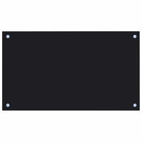 Paraschizzi per Cucina Nero 70x40 cm in Vetro Temperatocod mxl 120888