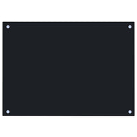 Paraschizzi per Cucina Nero 70x50 cm in Vetro Temperato 249482