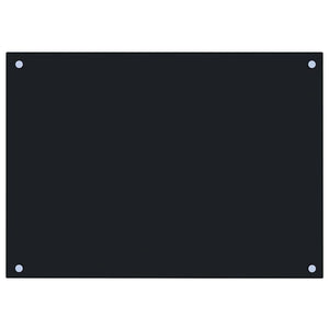 Paraschizzi per Cucina Nero 70x50 cm in Vetro Temperato 249482