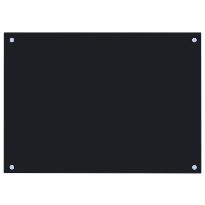 Paraschizzi per Cucina Nero 70x50 cm in Vetro Temperato 249482