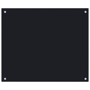 Paraschizzi per Cucina Nero 70x60 cm in Vetro Temperato 249483