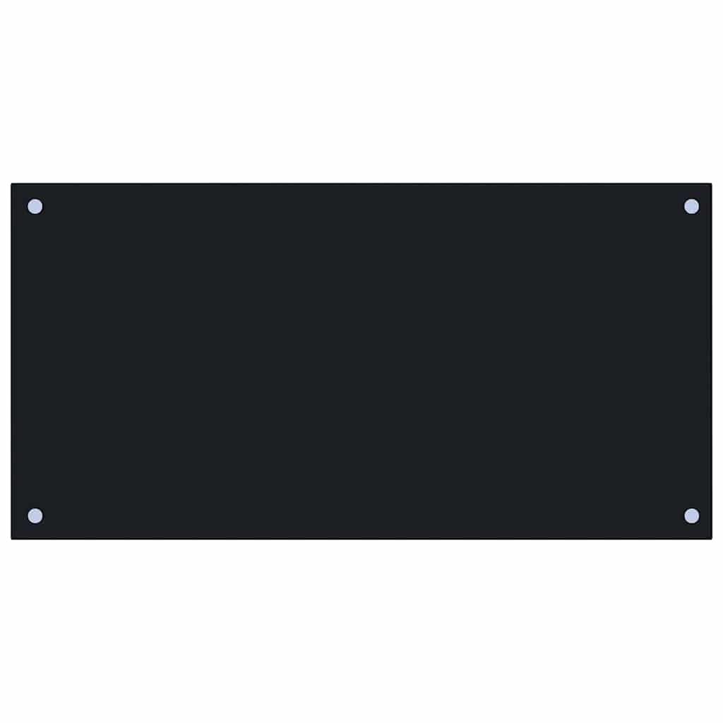 Paraschizzi per Cucina Nero 80x40 cm in Vetro Temperatocod mxl 97071