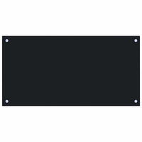 Paraschizzi per Cucina Nero 80x40 cm in Vetro Temperatocod mxl 97071