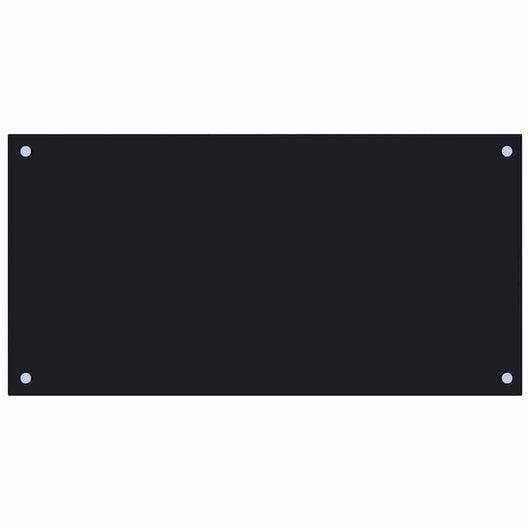 Paraschizzi per Cucina Nero 80x40 cm in Vetro Temperatocod mxl 97071